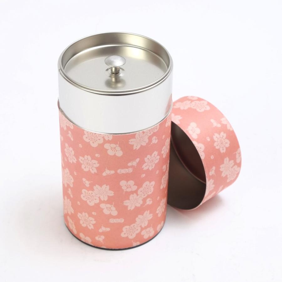 みよし漆器本舗 茶筒 日本製 ぽッ・かん（L） 桜梅文 保存容器 ぽっ