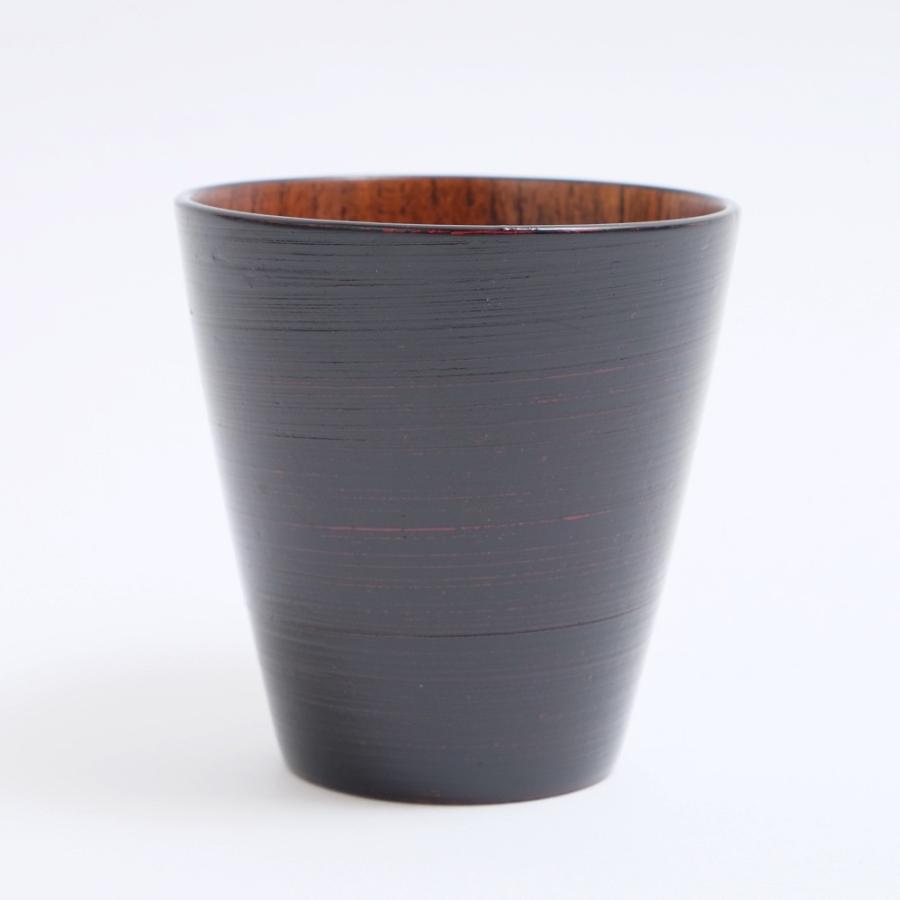 みよし漆器本舗 カップ 天然木製 フリーカップ ライン 曙 漆塗り