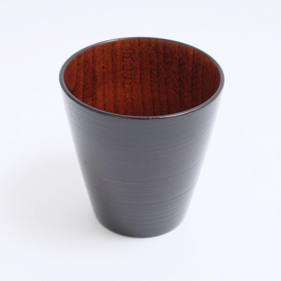 みよし漆器本舗 カップ 天然木製 フリーカップ ライン 曙 漆塗り
