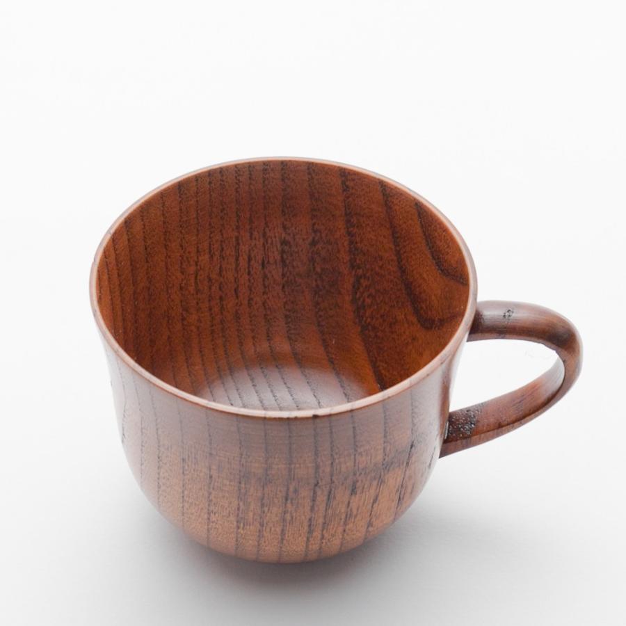 天然木製 かぐやコーヒーカップ 漆塗り 小さめ 小さい 割れにくい 軽い 軽量 コップ 熱くない 北欧 おしゃれ かわいい マグカップ ブラウン｜miyoshi-ya｜02