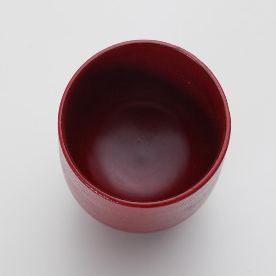 みよし漆器本舗 湯呑 天然木製 湯飲み 湯のみ 湯呑み茶碗 刷毛目 根来