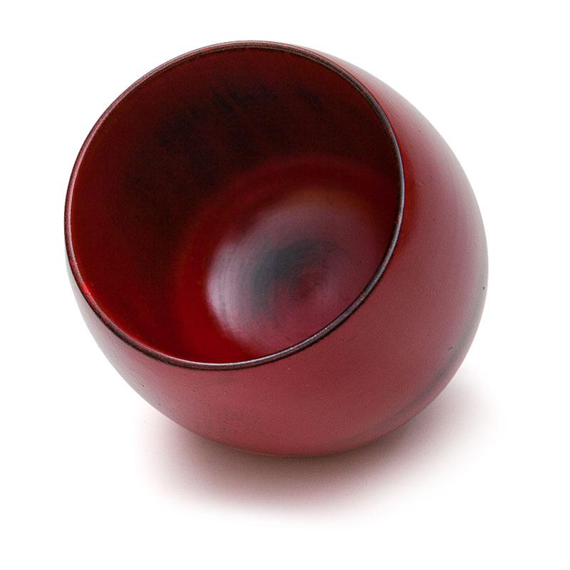 みよし漆器本舗 天然木製 エッグカップ 根来 漆塗り カップ 湯飲み