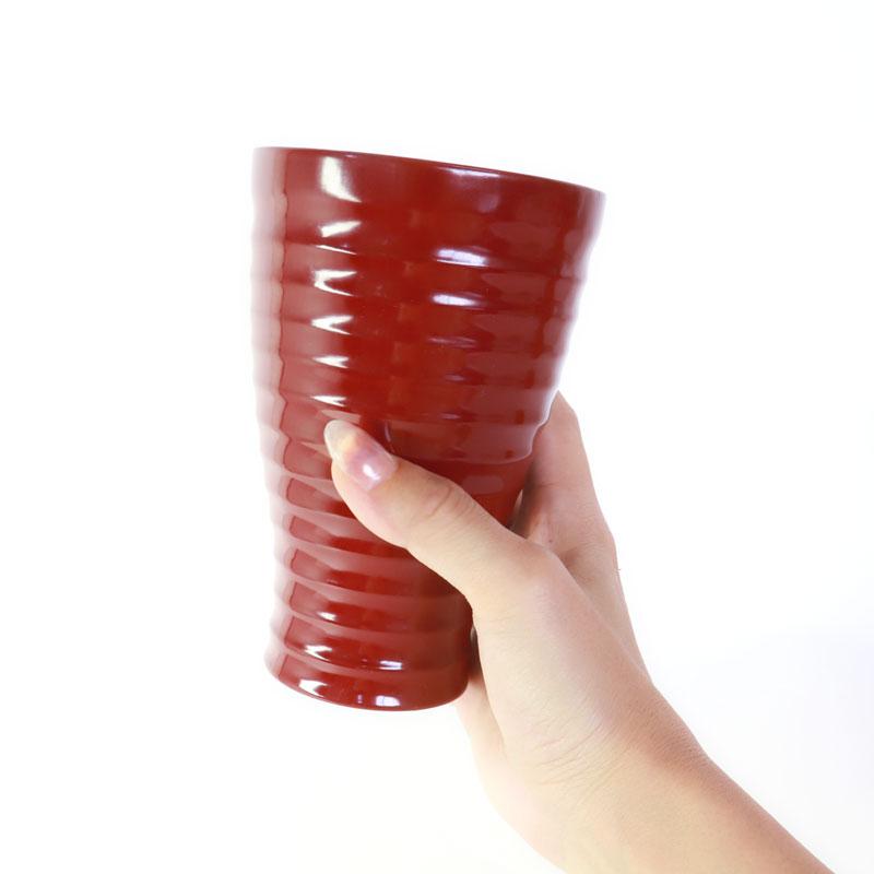 みよし漆器本舗 木製 焼酎カップ 総朱 カップ コップ タンブラー 和風