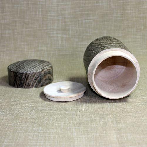 天然木製 焼桐 茶筒（小） 保存容器 和雑貨｜miyoshi-ya｜03