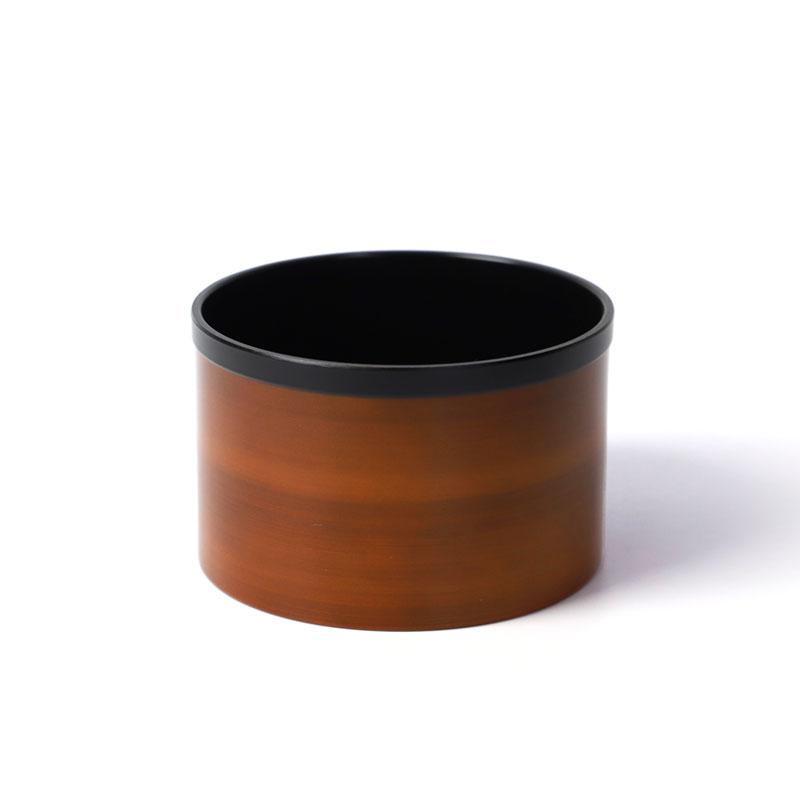 みよし漆器本舗 紀州塗り 茶こぼし 木目（小） 茶筒 日本茶 緑茶