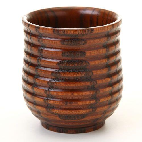 みよし漆器本舗 50％OFF 天然木製 湯呑み 千筋木目 漆塗り 湯飲み