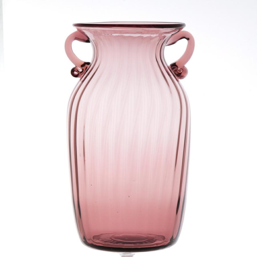 ガラス花瓶 新作からSALEアイテム等お得な商品満載 ダブルイヤー パープル 96％以上節約 フラワーベース 大