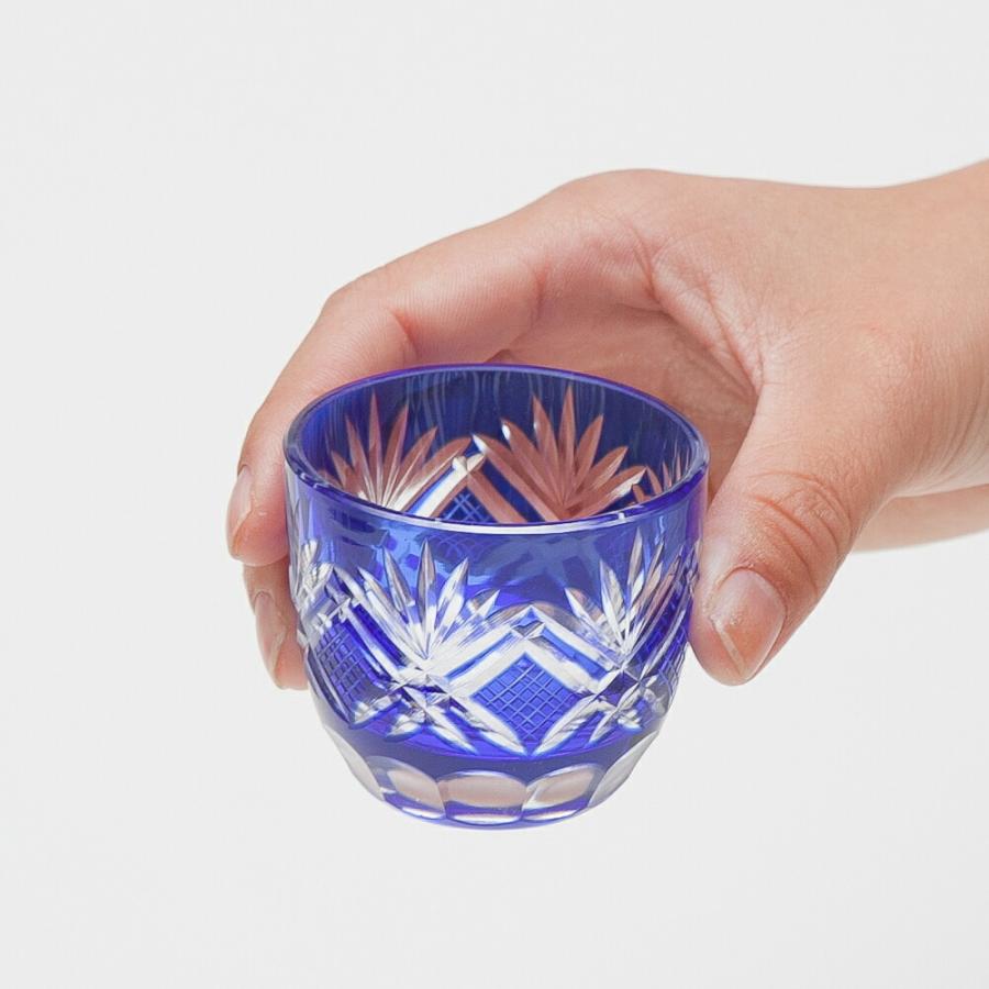 みよし漆器本舗 切子 お猪口 おちょこ 日本酒 冷酒 お酒 ガラス 切子