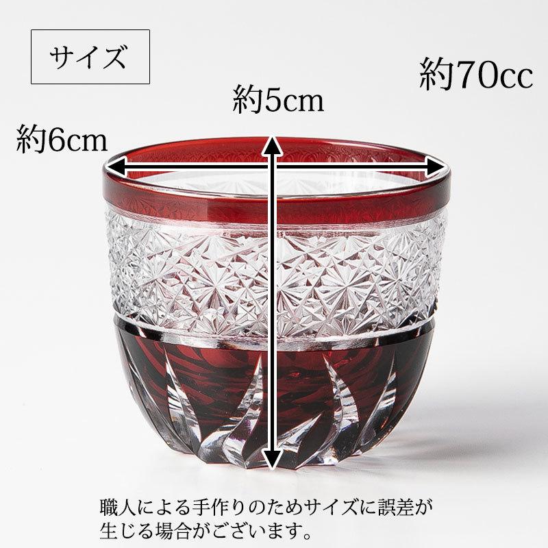 みよし漆器本舗 切子ぐい呑み盃 ペアセット 切子グラス 桐箱入り お