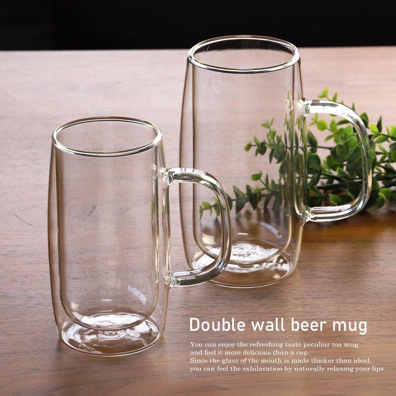 みよし漆器本舗 ビールジョッキ グラス ダブルウォール おしゃれ 中