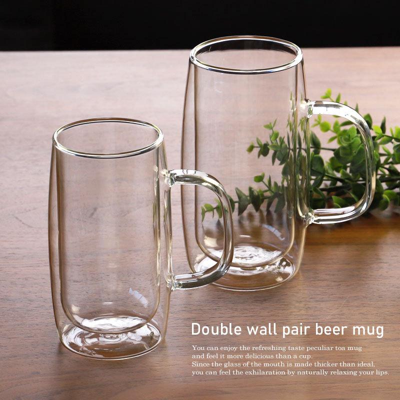 みよし漆器本舗 ビールジョッキ ペアセット グラス ダブルウォール