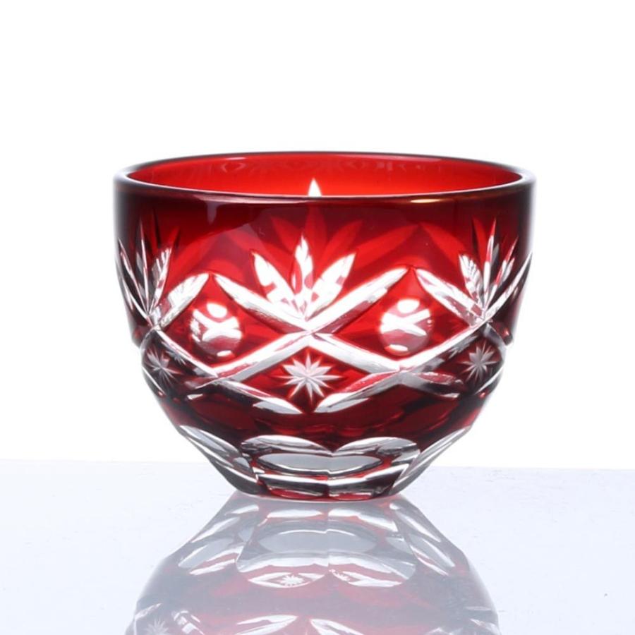 切子 お猪口 おちょこ 日本酒 冷酒 お酒 ガラス 切子グラス 食洗機対応1 赤銅色 松剣 丸盃 高い品質 レッド 540円 ぐい飲み