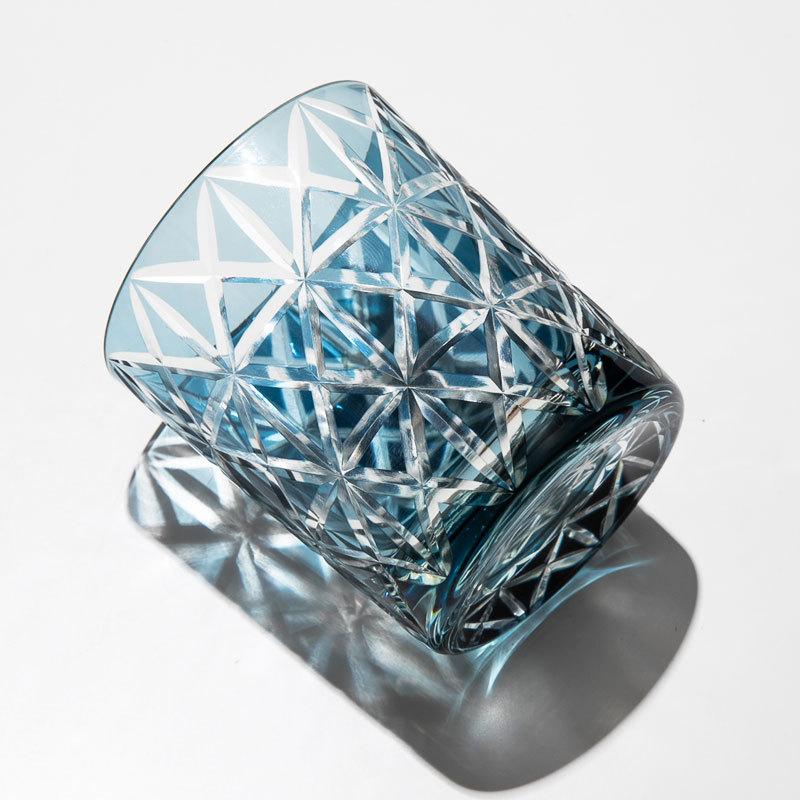 10%OFF 切子オールドグラス ペアセット 桐箱入り ペアセット ペアグラス 2ヶセット ギフト おしゃれ コップ ギフトBOX入り 麻の葉 食洗機対応の画像