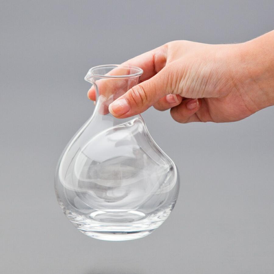 みよし漆器本舗 ガラス 徳利 冷酒 200cc（1合） 氷ポケット付 日本酒