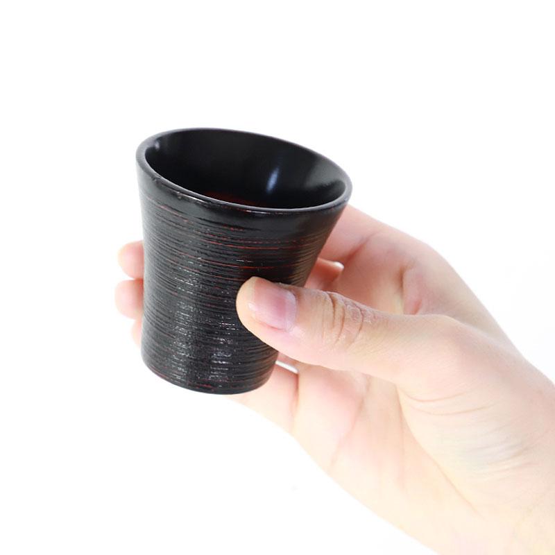 みよし漆器本舗 天然木製 ぐい呑み 根来 曙 酒器 日本酒 お猪口 カップ
