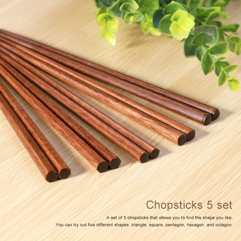 みよし漆器本舗 食洗機対応 箸 5膳セット 好みの形を見つけるお箸 天然