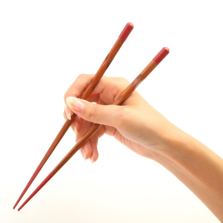 みよし漆器本舗 天然木製 彫刻箸 赤 23cm お箸 おはし おしゃれ