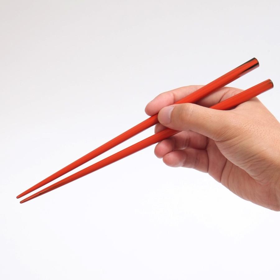 みよし漆器本舗 送料無料 紀州根来塗り 箸 手塗り漆 23.5cm お箸 おは 