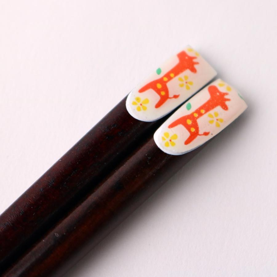みよし漆器本舗 50％OFF 天然木製 こども箸 先角 きりんさん 18cm お箸
