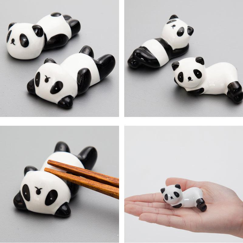 みよし漆器本舗 10％OFF 箸置き パンダの箸休め 4匹 セット 陶器製 は