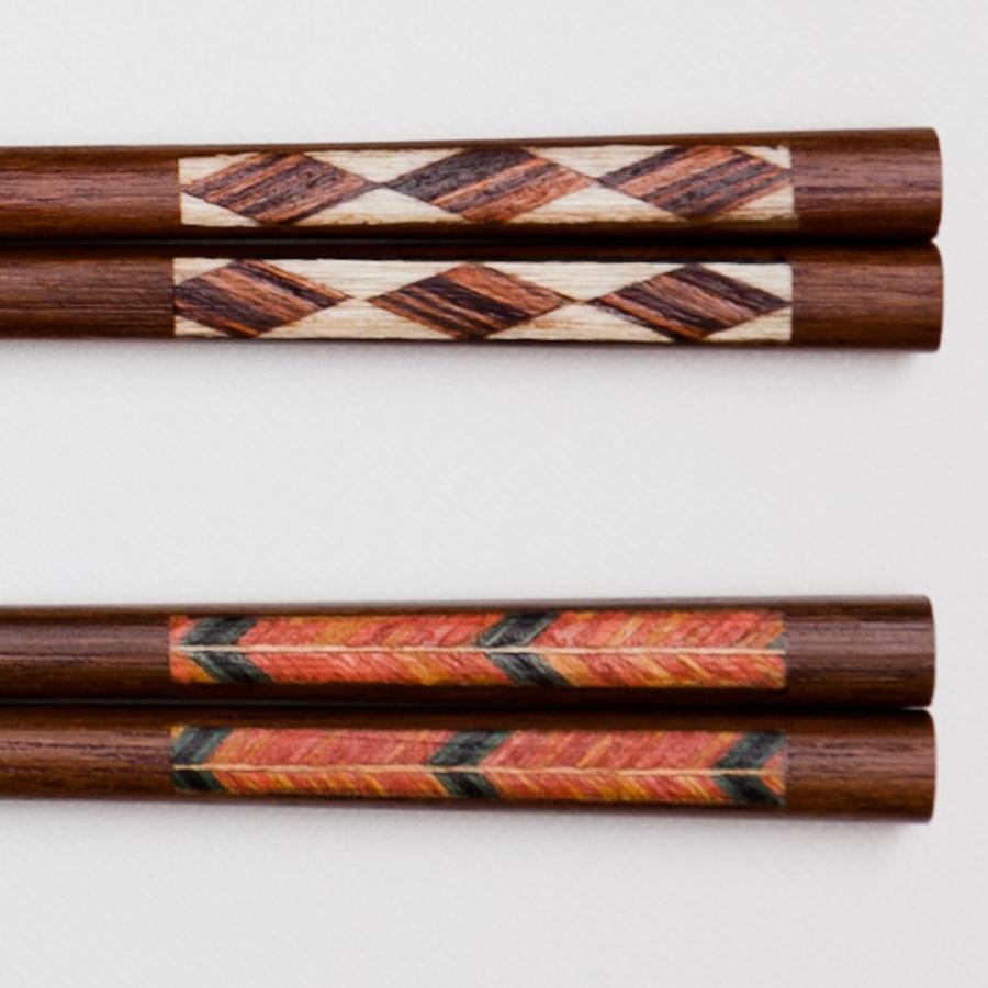 みよし漆器本舗 天然木製 箸 5膳セット 寄木 ギフトBOX入り お箸 おは