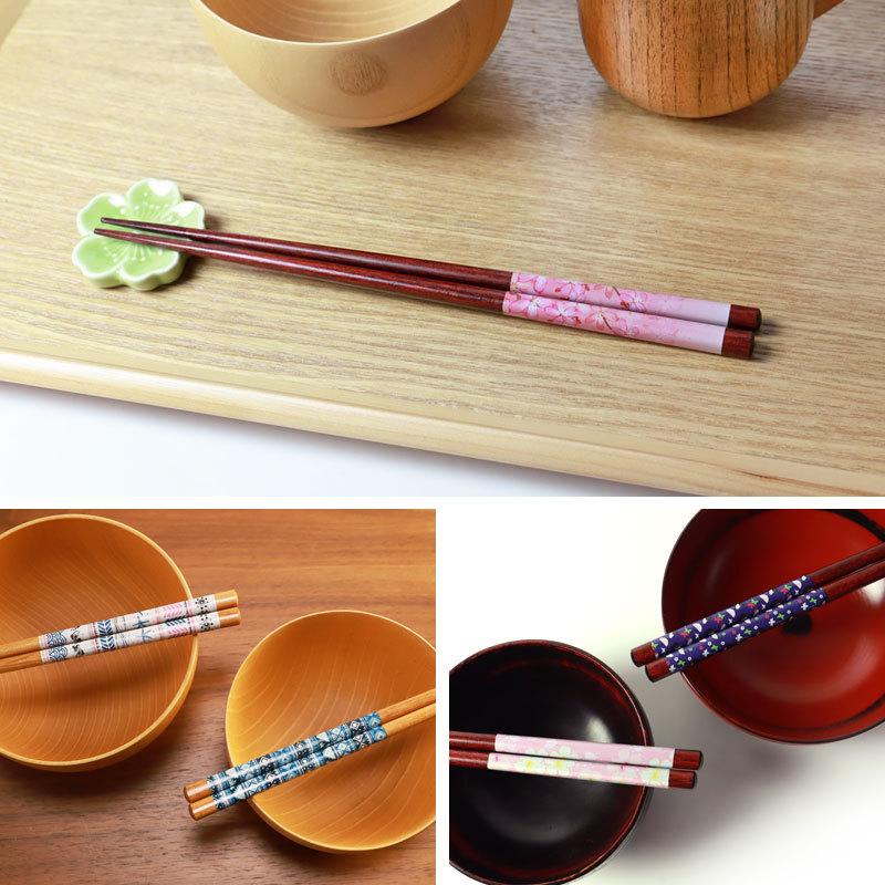 みよし漆器本舗 お箸 天然木製 5膳 セット カジュアル箸 ギフトBOX入り