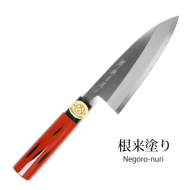 みよし漆器本舗 名入れ無料 出刃包丁 堺打刃物 堺源吉作 霞研 紀州塗り