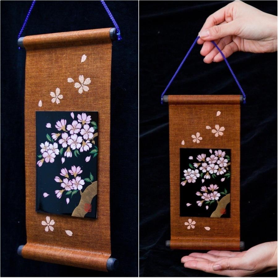 みよし漆器本舗 会津塗り 漆芸タペストリー ミニミニ短冊 送料無料