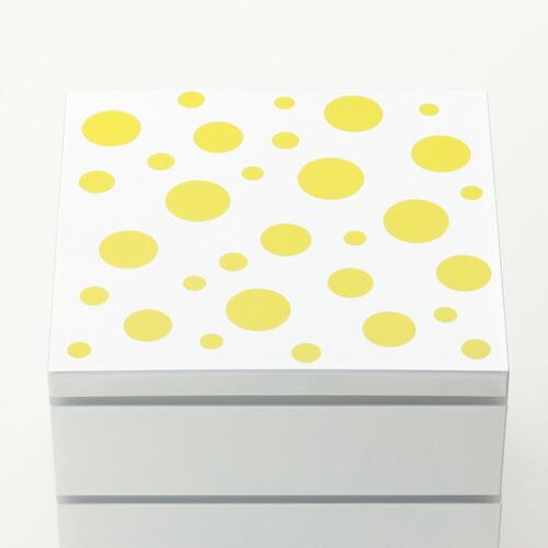 みよし漆器本舗 紀州塗り 重箱 3段 6寸 三段 水玉 仕切り 入子付き 白