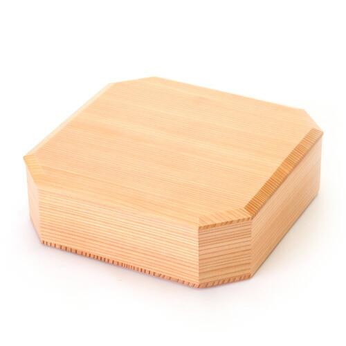 みよし漆器本舗 秋田杉 6.5寸 隅切一ヶ重箱 内朱 大館工芸社 日本製