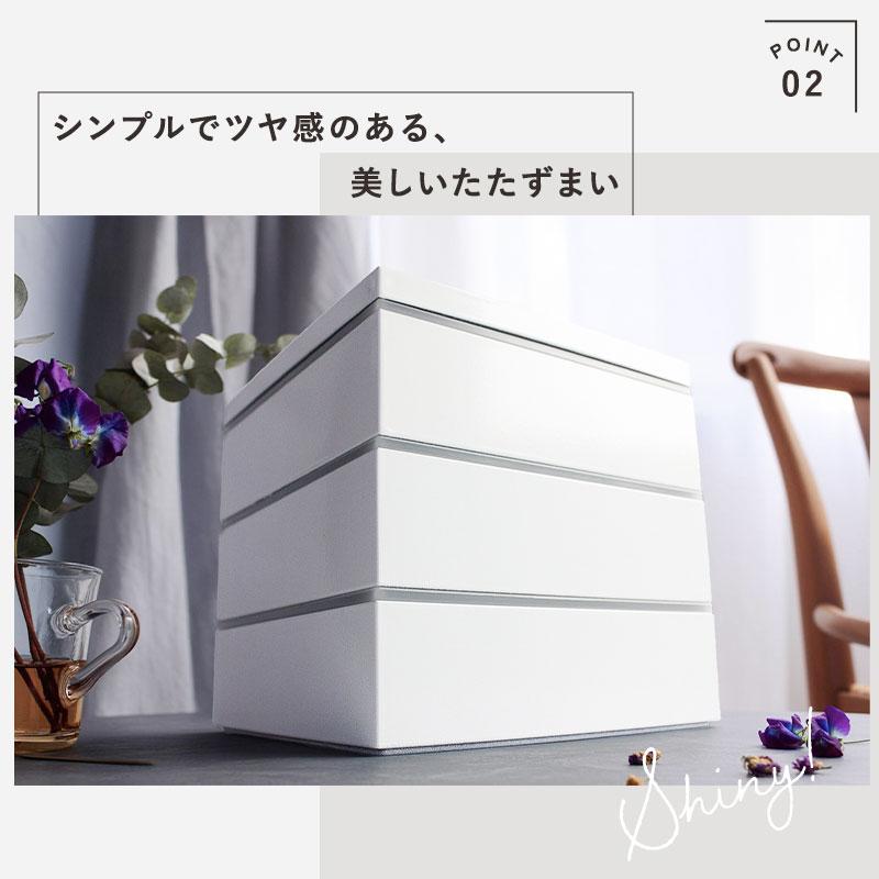 重箱 三段 6寸 18.2cm 白 ホワイト 3900ml シール蓋 オリジナル