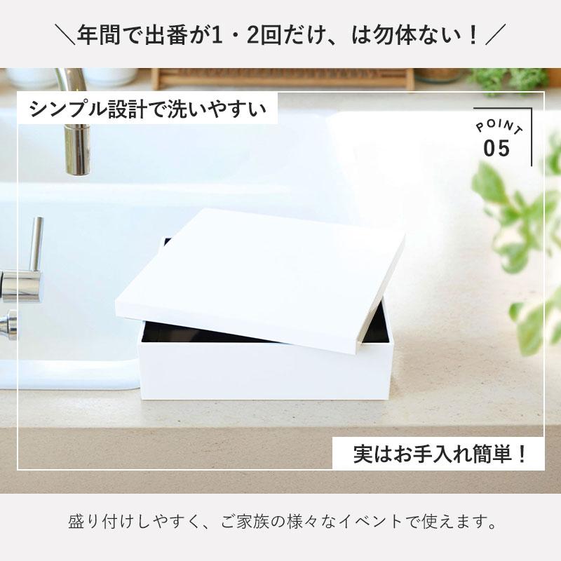 重箱 一段 6寸 18.2cm 白 ホワイト 1300ml シール蓋 オリジナル