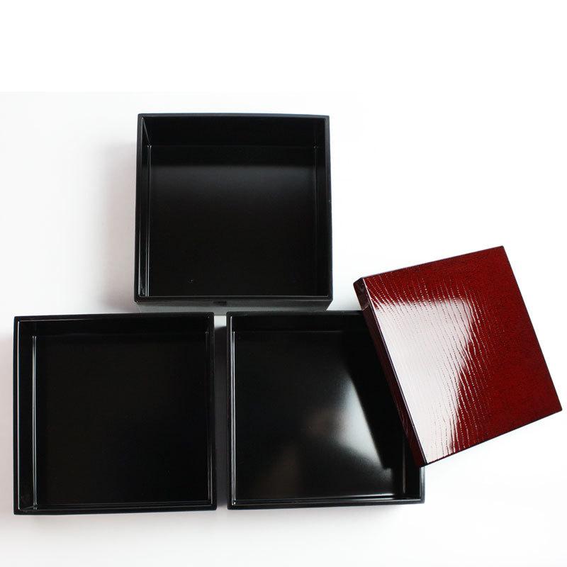 みよし漆器本舗 重箱 三段 4.5寸 紀州塗り ななこ 運動会 小さい