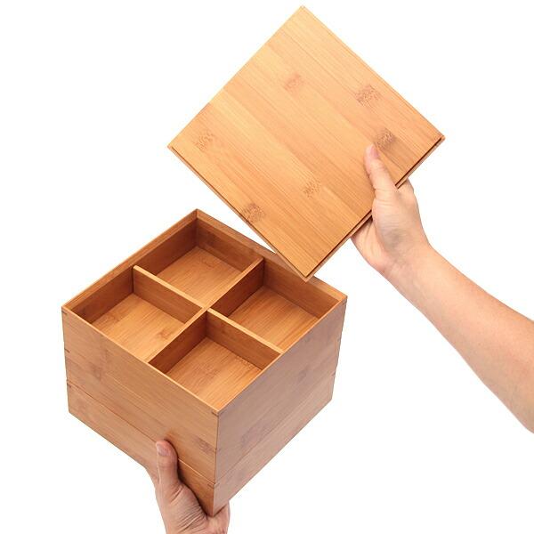 みよし漆器本舗 天然竹製 7寸 三段 重箱 白木(5人〜6人用向け みよし漆器本舗 天然竹製 7寸 三段 重箱 白木(5人〜6人用向け