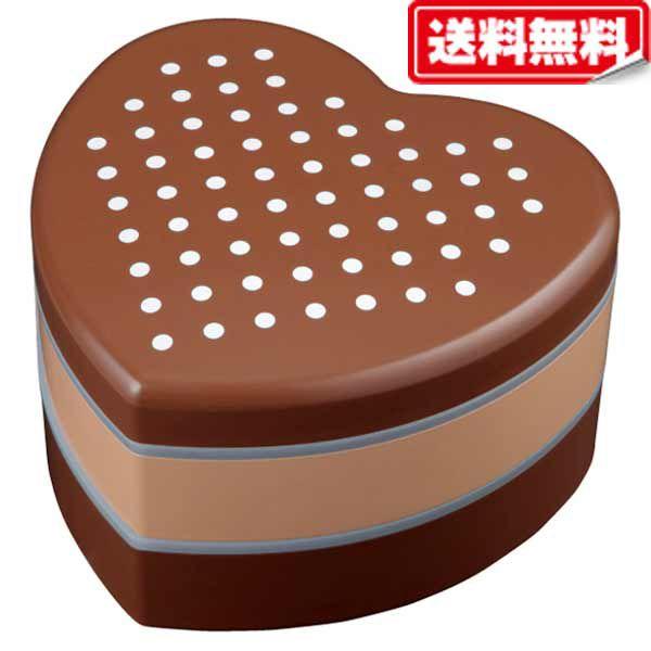 みよし漆器本舗 【クーポン有】 ハート二段 重箱 水玉 ブラウン 日本製