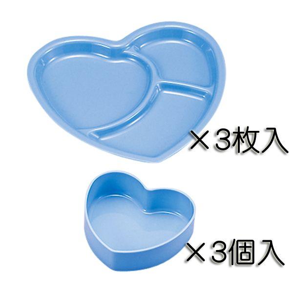 みよし漆器本舗 ハート二段 重箱 水玉 サックス 日本製 国産 運動会