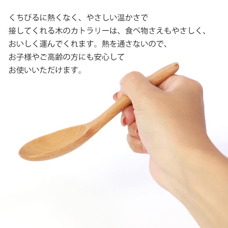 みよし漆器本舗 天然木製 ブナの木 取り分けスプーン 大口 16cm