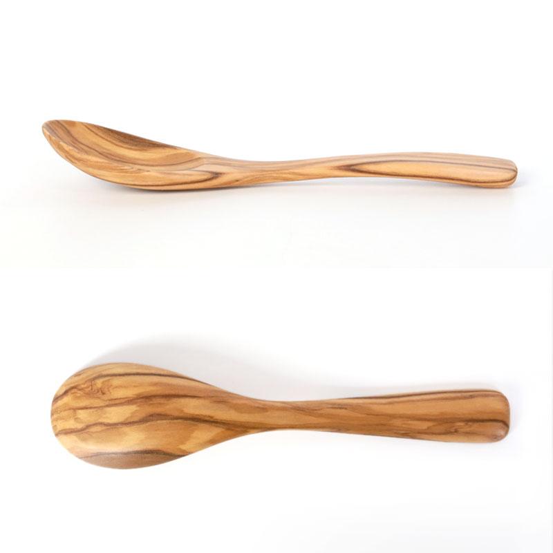 みよし漆器本舗 天然木製 オリーブ カレースプーン 17.5cm おしゃれ