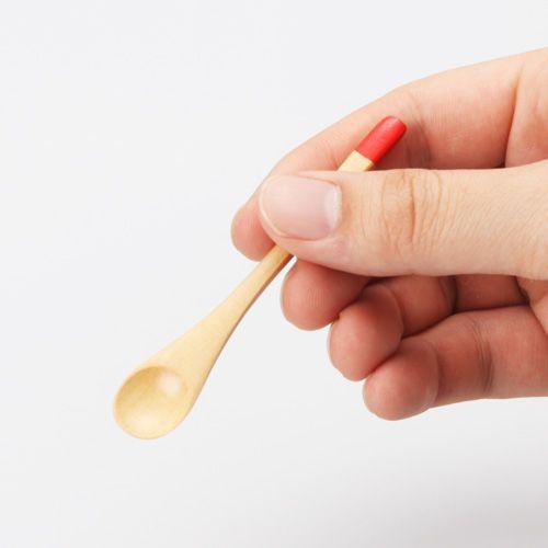 みよし漆器本舗 天然木製 薬味スプーン 白木 おしゃれ 七味 一味 粉末