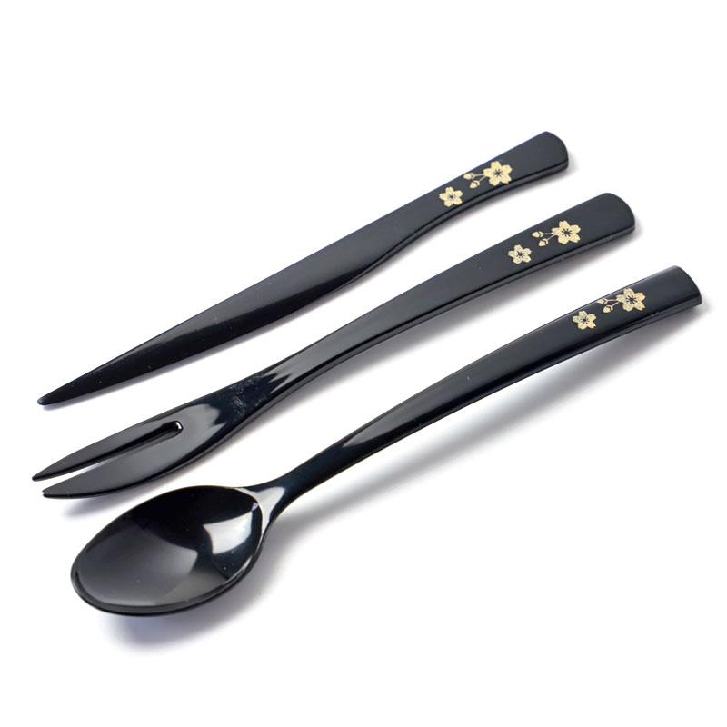 みよし漆器本舗 【クーポン有】 紀州塗り カトラリー 5本 セット 5本