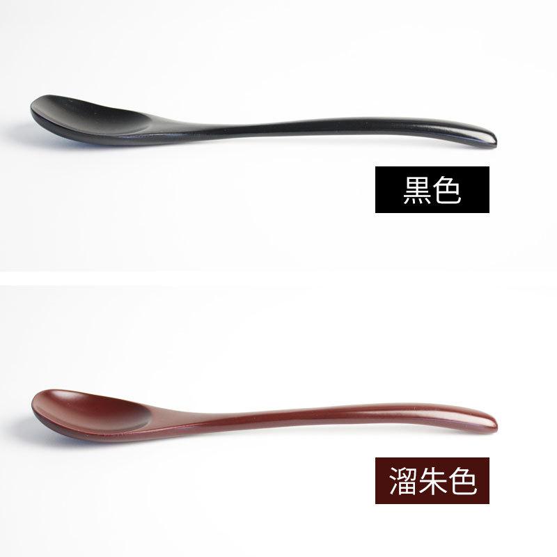 みよし漆器本舗 木製 スプーン デザートスプーン 16.3cm 柄が長い 漆