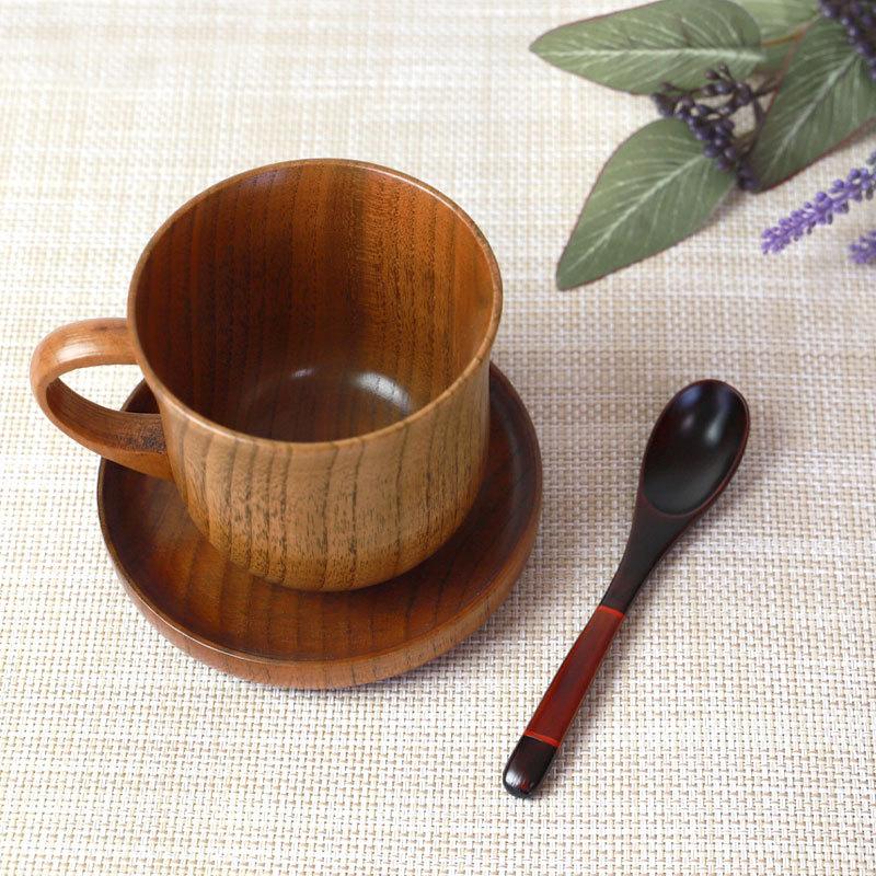 みよし漆器本舗 手塗りティースプーン 天然木製 漆塗り 塗り分け 紅茶