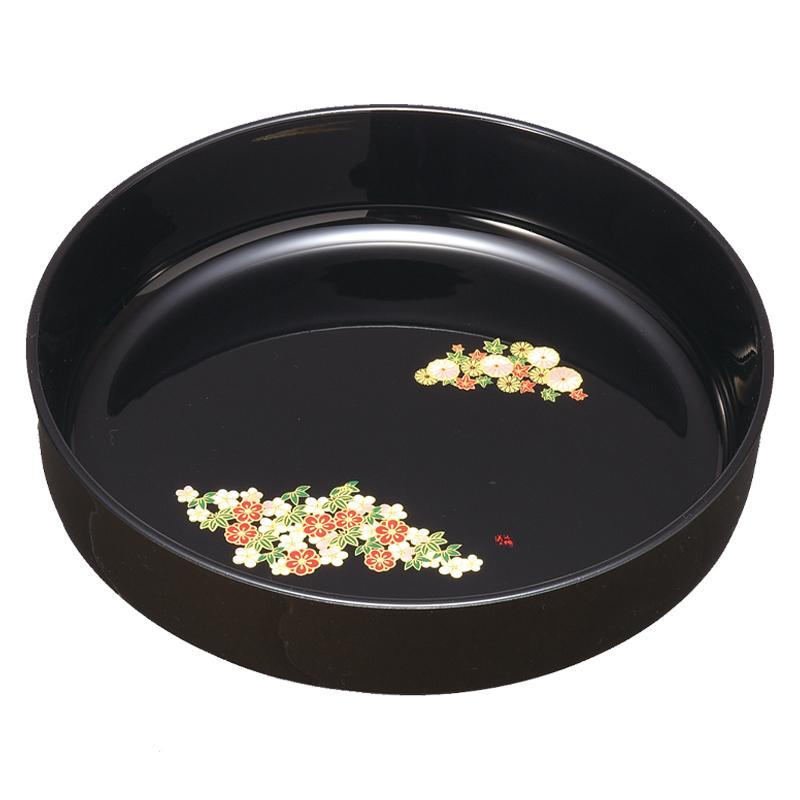 みよし漆器本舗 紀州塗り 菓子鉢・茶筒揃え 黒 和み春秋 セット 成願