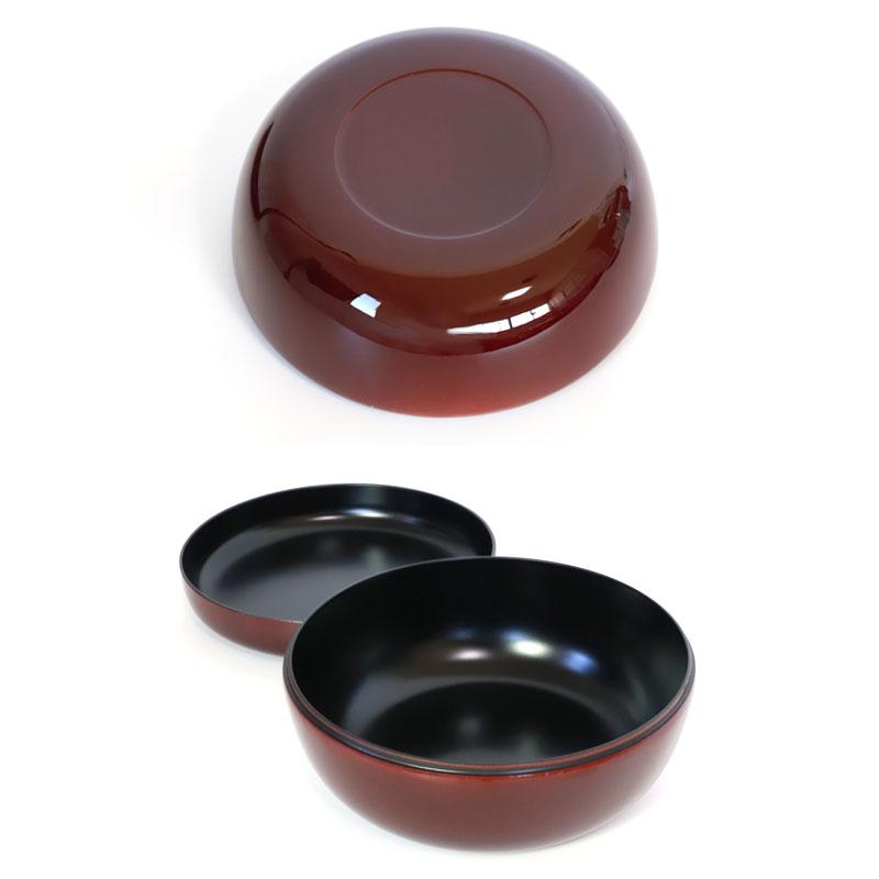 みよし漆器本舗 紀州塗り 菓子器 溜 宴うさぎ 18cm 紀州漆器 菓子盆