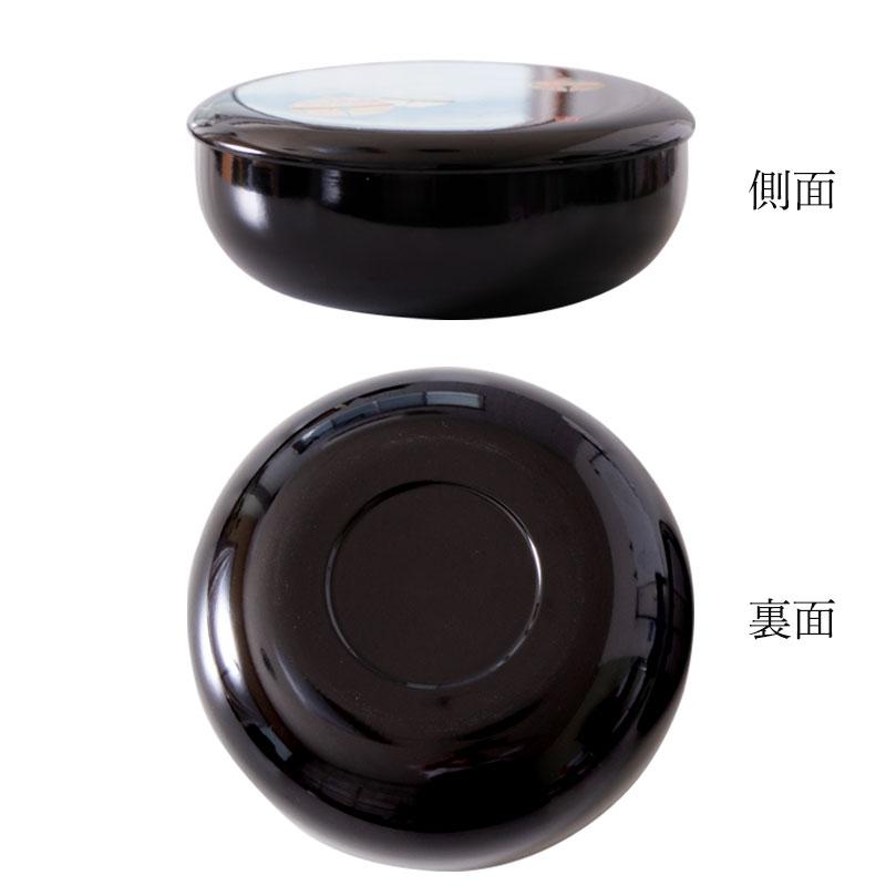 菓子器 宝来の鈴 18cm 紀州塗り 黒色 梨地塗り 蓋付き おしゃれ 日本製
