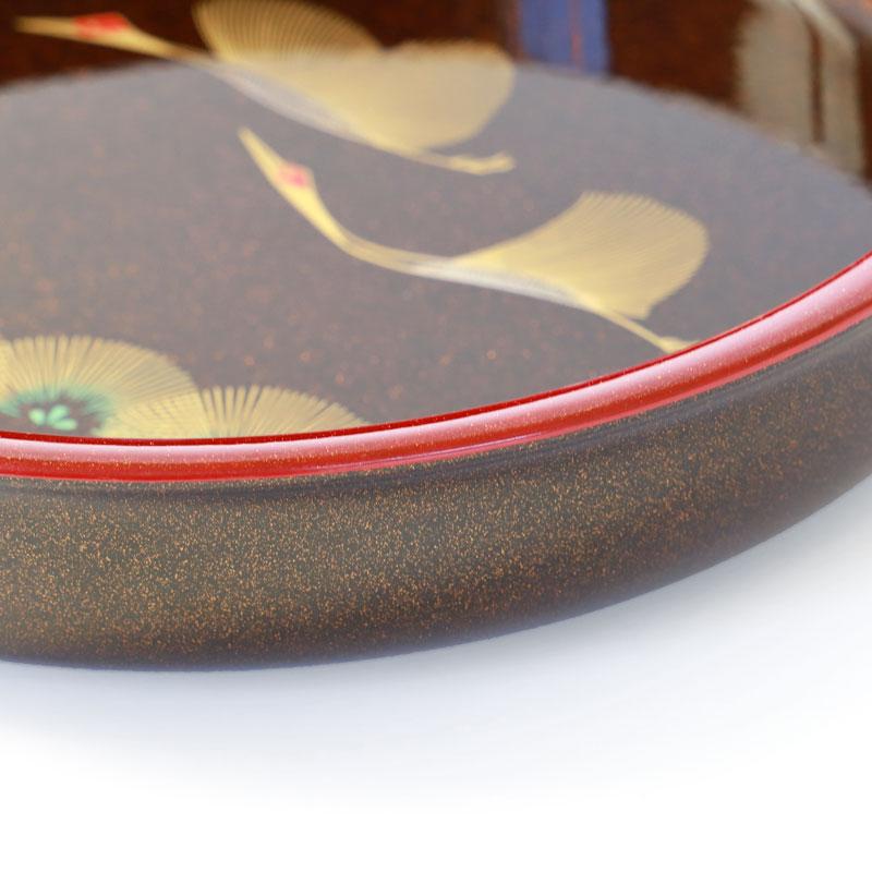 【超美品・ヴィンテージ・送料込】京漆器・菓子器・膳 みよし漆器本舗 菓子鉢 日本製 盆 円形 丸 国産 お菓子入れ 器 7寸 8寸