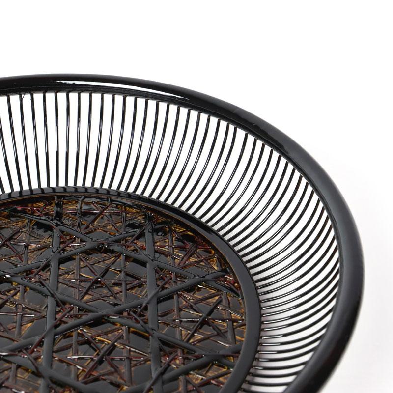 みよし漆器本舗 盛器 藍胎 細編 菓子器 菓子鉢 竹製 おしゃれ 漆塗り