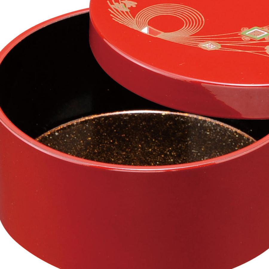 みよし漆器本舗 紀州塗り ボンボニエール 朱・黒セット 水引宝尽くし