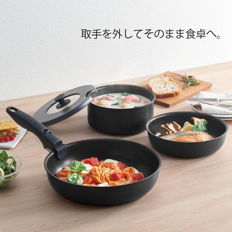 THERMOS　鍋セット　新品 THERMOS サーモス ガス火専用 取っ手のとれる フライパン 8点