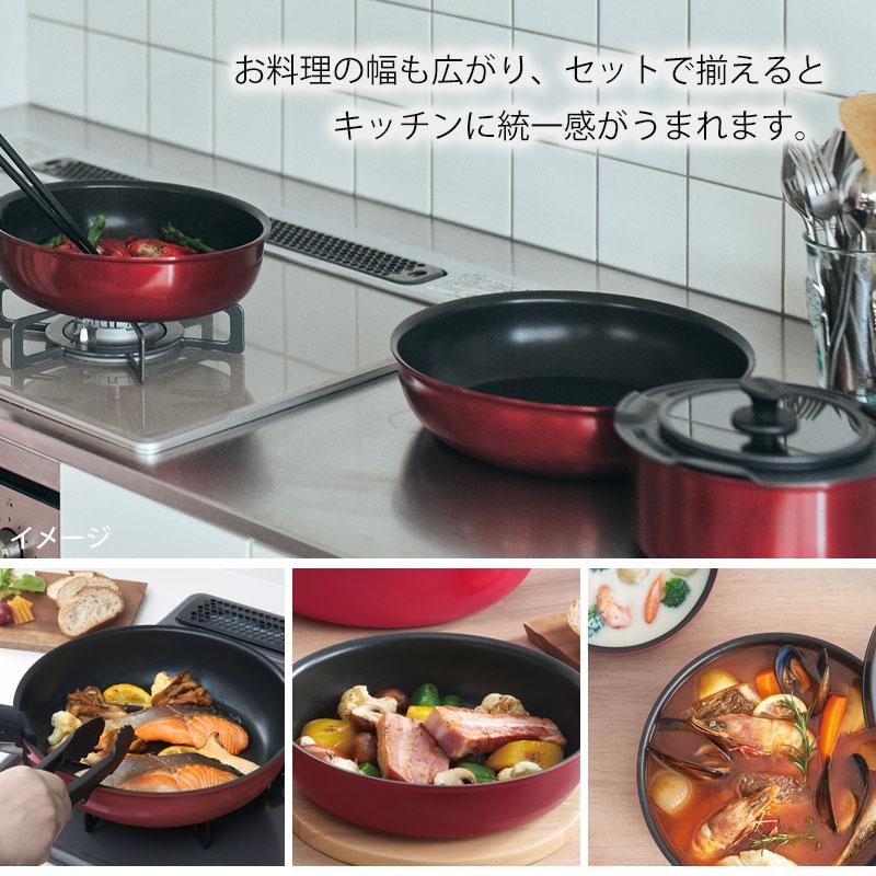 みよし漆器本舗 THERMOS サーモス 取っ手のとれるフライパン セット 3